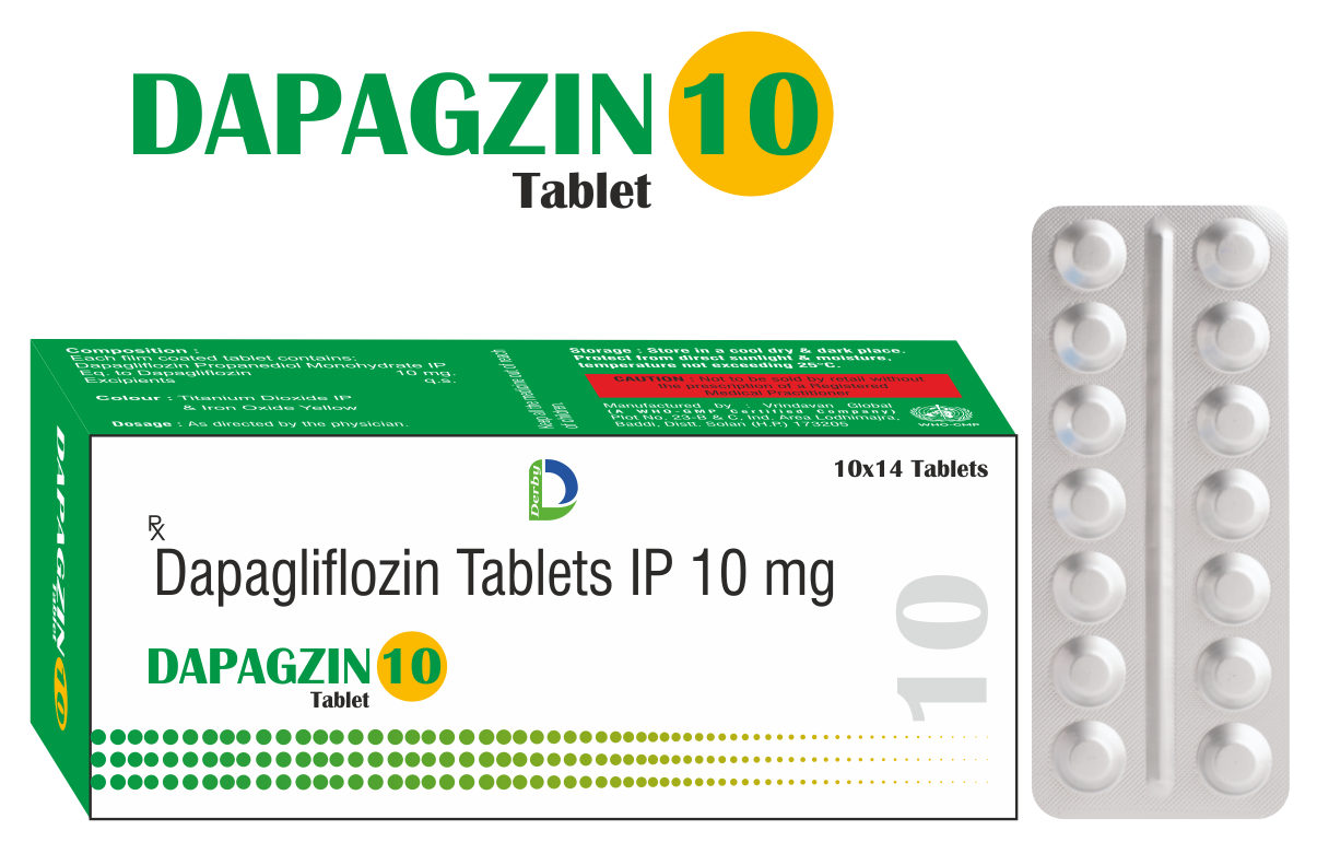 DAPAGZIN-10 tablet pack — Derby Lifescience