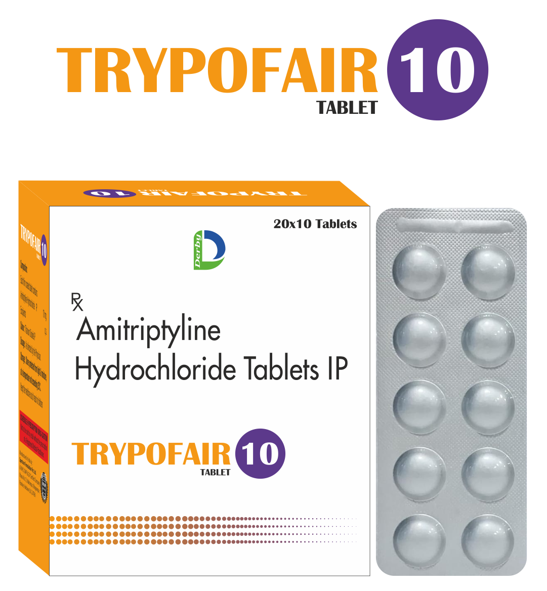TRYPOFAIR-10 tablet pack — Derby Lifescience
