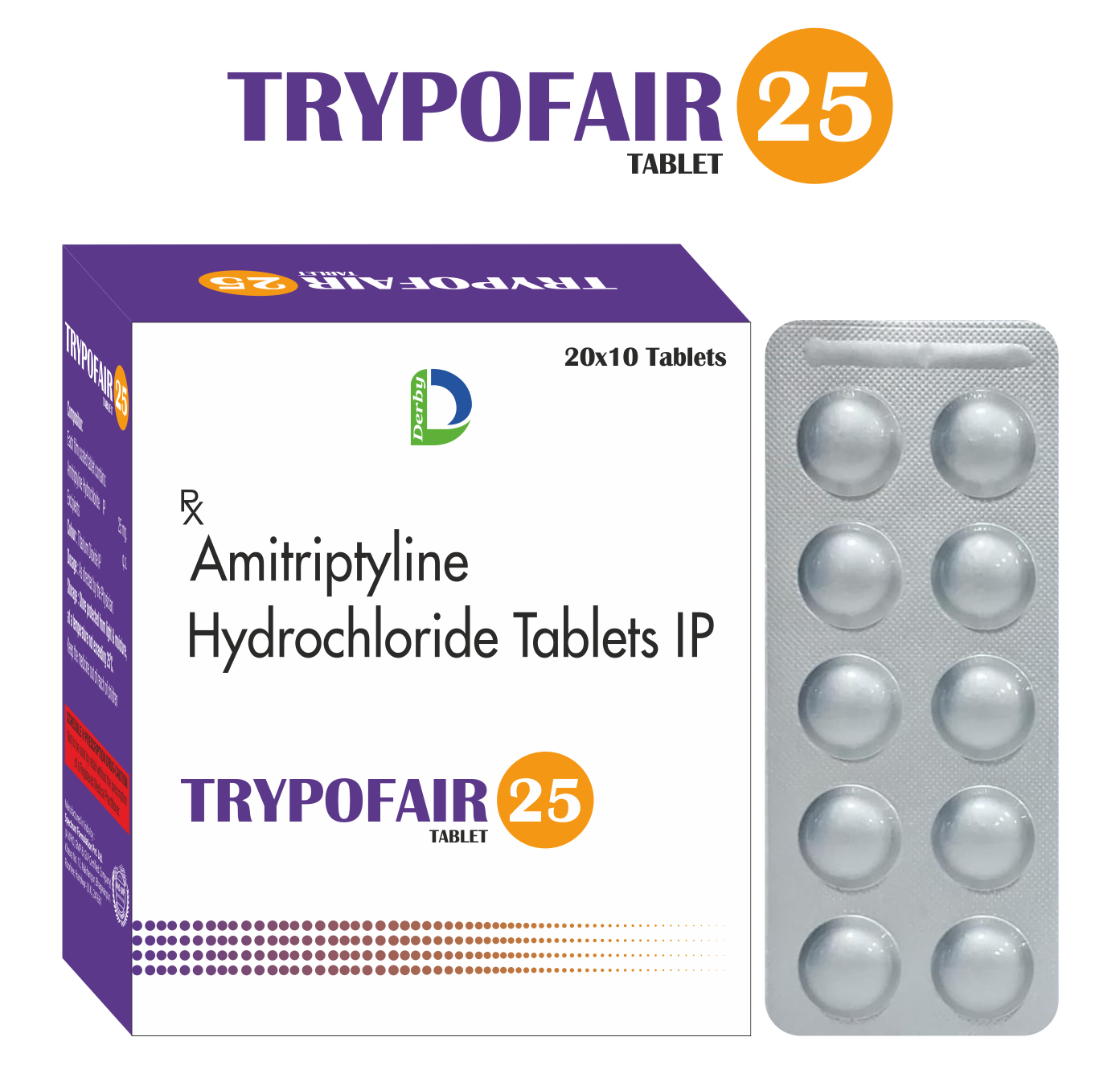 TRYPOFAIR-25 tablet pack — Derby Lifescience