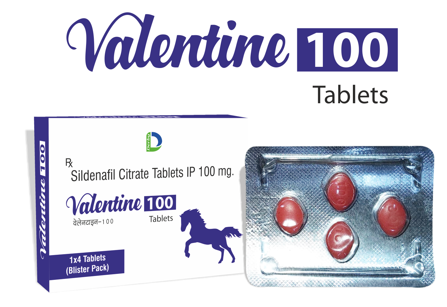 VALENTINE-100 tablet pack — Derby Lifescience